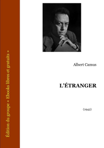 L'Étranger d'Albert Camus (1942) - Texte Intégral