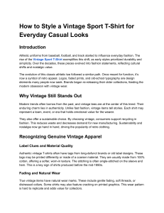 How to Style a Vintage Sport T-Shirt for Everyday Casual Looks