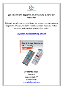 Zopiclon bulkbestelling online