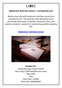 Hyaluronic Acid Face Serum | Lorenatural.com