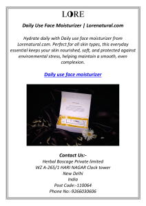 Daily Use Face Moisturizer | Lorenatural.com