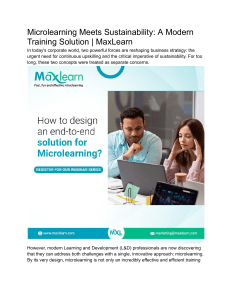Microlearning Meets Sustainability  A Modern Training Solution   MaxLearn