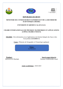 La Mousson : Cours d'&Eacute;l&eacute;ments de G&eacute;ographie et Climatologie appliqu&eacute;e