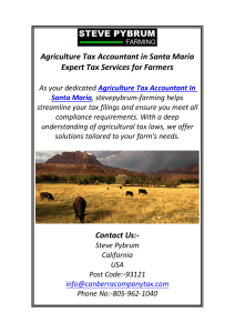Agriculture Tax Accountant in Santa Maria Expert Tax Services for Farmers