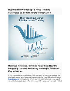 Beyond the Workshop  5 Post-Training Strategies to Beat the Forgetting Curve