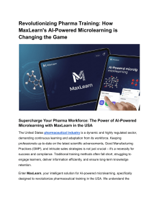 Revolutionizing Pharma Training  How MaxLearn's AI-Powered Microlearning is Changing the Game