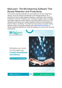 MaxLearn  The Microlearning Software That Boosts Retention and Productivity