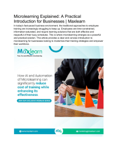Microlearning Explained  A Practical Introduction for Businesses   Maxlearn