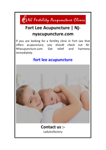 Fort Lee Acupuncture  Nj-nyacupuncture.com