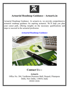 Actuarial Roadmap Guidance - Actuarix.in