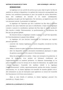 Gestion de la logistique et du transport - Master marketing vente