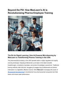 Beyond the Pill  How MaxLearn's AI is Revolutionizing Pharma Employee Training