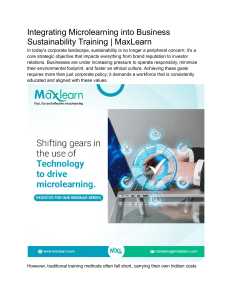 Integrating Microlearning into Business Sustainability Training   MaxLearn