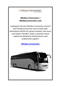 Minibus Cirencester | Minibuscirencester.com