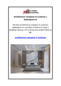 architecture company in lucknow