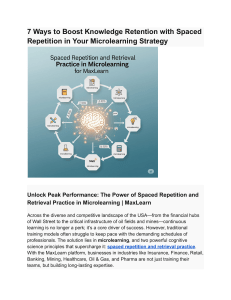 7 Ways to Boost Knowledge Retention with Spaced Repetition in Your Microlearning Strategy
