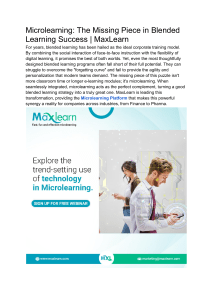 Microlearning  The Missing Piece in Blended Learning Success   MaxLearn