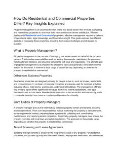 How Do Residential and Commercial Properties Differ  Key Insights Explained