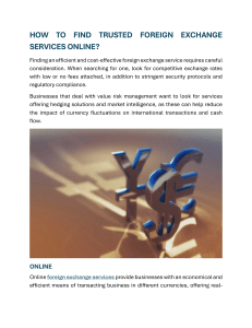 HOW TO FIND TRUSTED FOREIGN EXCHANGE SERVICES ONLINE?