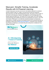 MaxLearn: AI-Powered Microlearning for Corporate Training