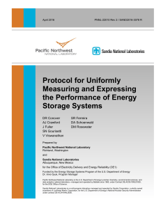 Energy Storage System Performance Protocol