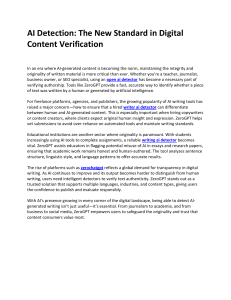 AI Detection: The New Standard in Digital Content Verification