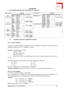 Mesures Électriques : Multimètre, Condensateurs, Résistances