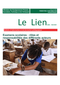 Examens scolaires et formations techniques au Togo