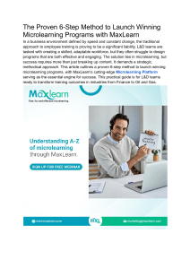 The Proven 6-Step Method to Launch Winning Microlearning Programs with MaxLearn