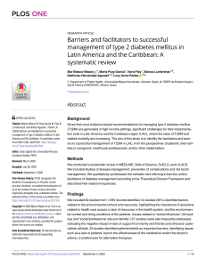 Diabetes Management Barriers in Latin America: A Review