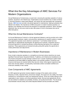 AMC Services: Key Advantages for Modern Organizations