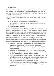 Sous-programmes : Fonctions et Procédures en Algorithmique