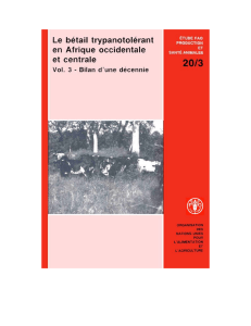 B&eacute;tail trypanotol&eacute;rant en Afrique : Bilan d'une d&eacute;cennie