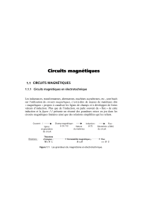 Circuits Magn&eacute;tiques : Cours d'&Eacute;lectrotechnique