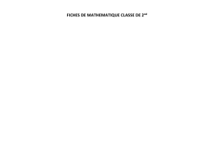 FICHES DE MATHEMATIQUE CLASSE DE 2nd 2