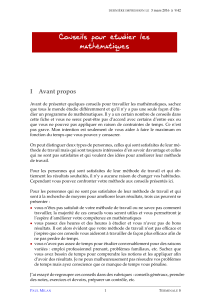 Conseils pour étudier les mathématiques - Terminale S