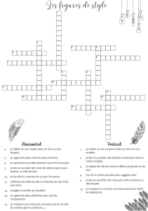 Mots Crois&eacute;s: Figures de Style - Exercice P&eacute;dagogique