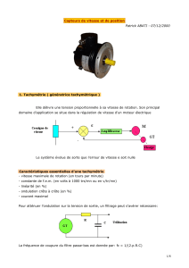 Capteurs de vitesse et position : Tachymétrie, Codeurs