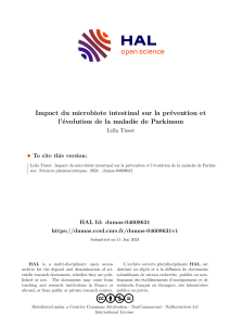 Microbiote et Parkinson : Prévention et Évolution