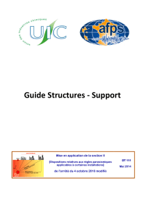 Guide Structures Support - Règles Parasismiques Installations