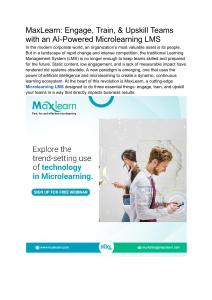 MaxLearn  Engage, Train, & Upskill Teams with an AI-Powered Microlearning LMS