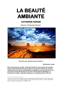 La Beaut&eacute; Ambiante: Conscience et Perception