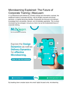 Microlearning: The Future of Corporate Training | MaxLearn
