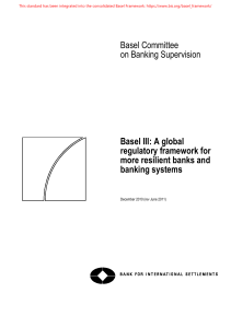 Basel III: Global Regulatory Framework for Banking Resilience