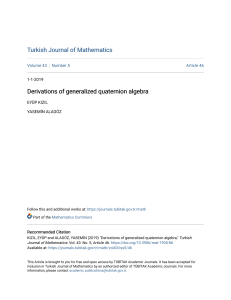 Derivations of Generalized Quaternion Algebra