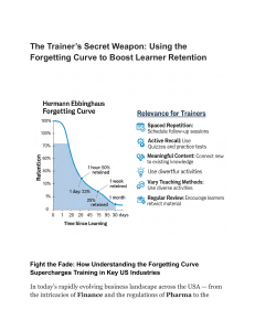 Forgetting Curve: Boost Learner Retention in Training