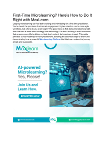 Microlearning Guide: First-Time Success with MaxLearn