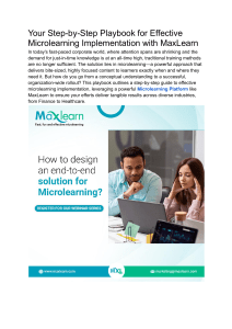 Microlearning Implementation Playbook with MaxLearn