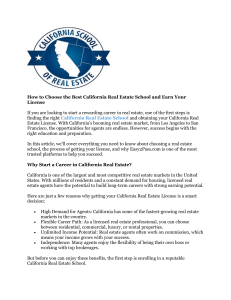 California Real Estate License: Choose the Best School