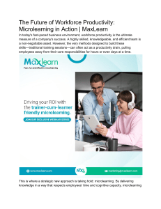 Microlearning for Workforce Productivity | MaxLearn